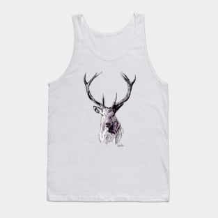 Lord Of The North - Stag - Ink and Watercolour Tank Top